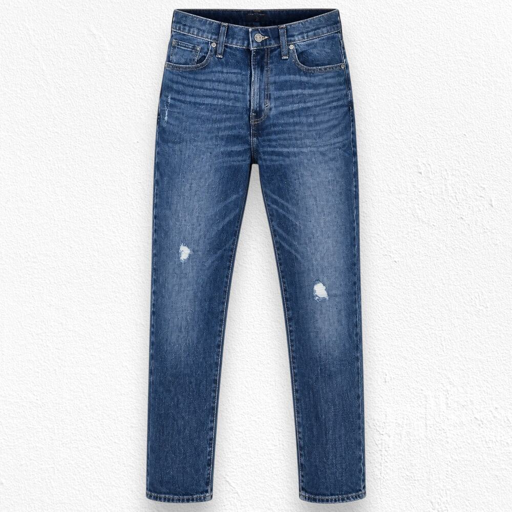 Lucky Brand Drew High Rise Distressed Medium Wash Mom Jeans Size 28 NWT